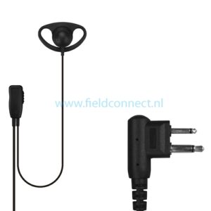 Incotech DCH1040M1A 1-Draads headset met D-vorm oortje voor XT420