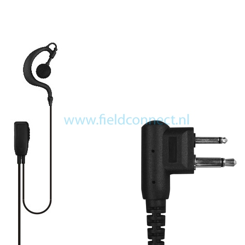 Incotech ECH1040M1A Goedkope 1-Draads headset met G-vorm oortje voor XT420