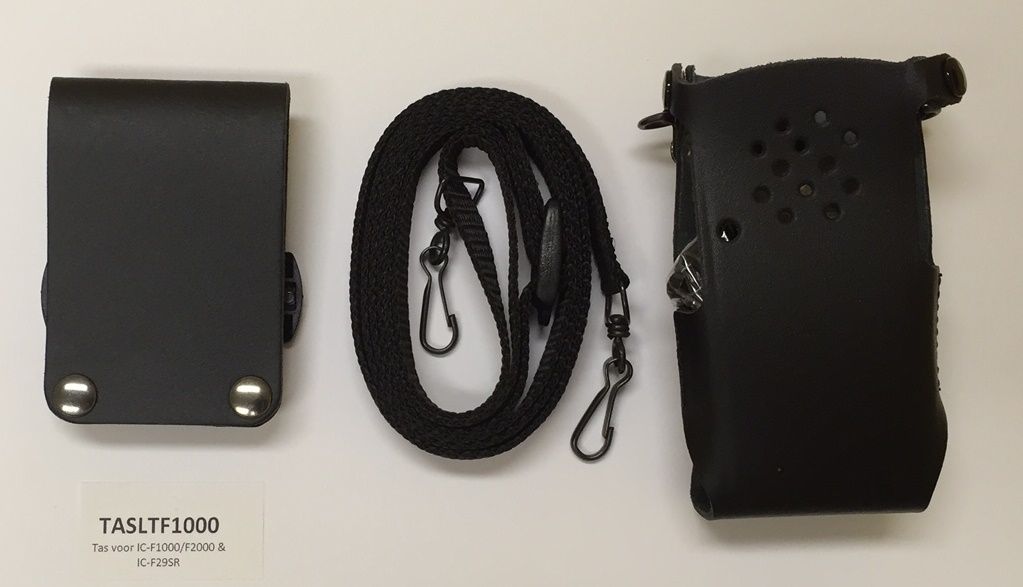 TASLTF1000 Hard lederen draagtas met swivel en nylon schouderriem