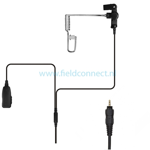 Incotech ACH2042-M11 - Voordelige 2-draads headset met audiotube oortje voor SL- & TLK-serie