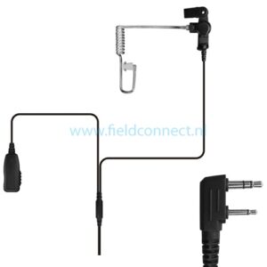 Incotech ACH2042K1 2-Draads beveiligingsset met acoustic tube met Kenwood 2-pin connector