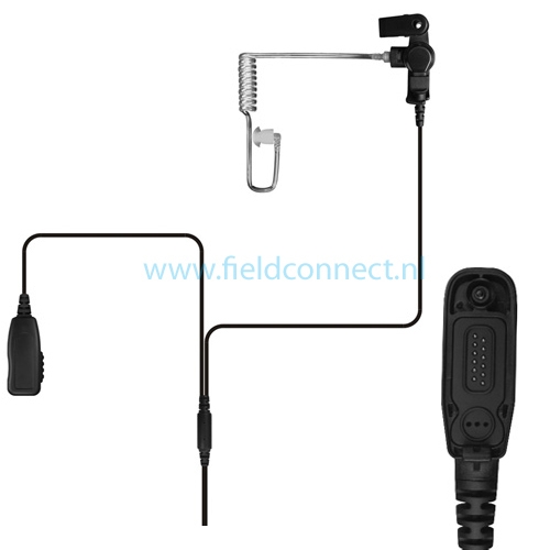 Incotech 2-Draads beveiligingsset met acoustic tube met MOTOTRBO multi-pin connector (type M7)