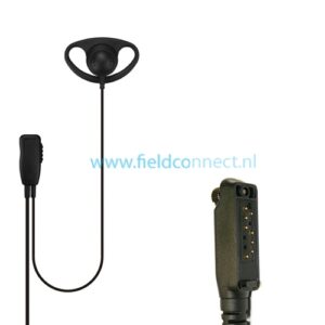 Incotech DCH1040SP3 enkelddraads spreek-luisterset met D-vorm luidspreker en revers microfoon en PTT