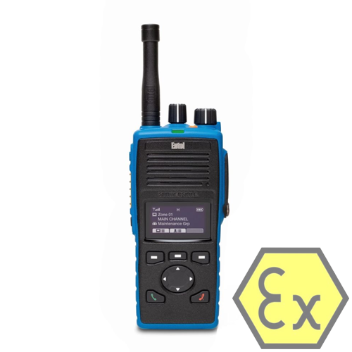Entel DT925/DT985/DT985M analoge (FM)/digitale (DMR) portofoon met OLED display, IIC ATEX-gekeurd