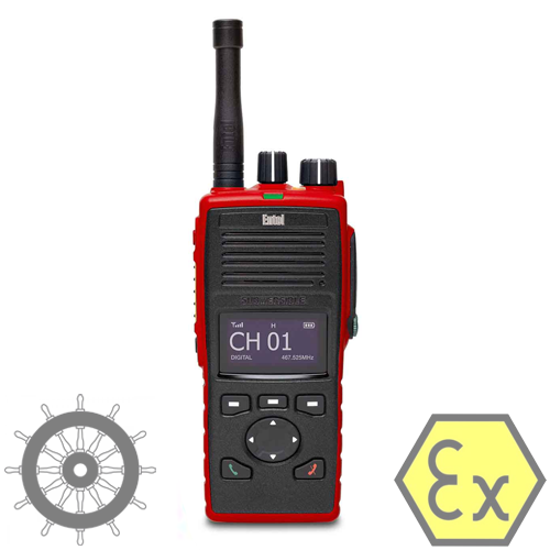 Entel DT985FF Maritieme UHF Fire Fighter portofoon, IIC ATEX & MED MED 05.20 (Wheel Mark) gekeurd