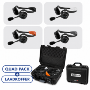 Sena Marine NAUTITALK Bosun full-duplex communicatie headset – Set van 4 stuks met laadkoffer – Art. NTT-BOS-02Q
